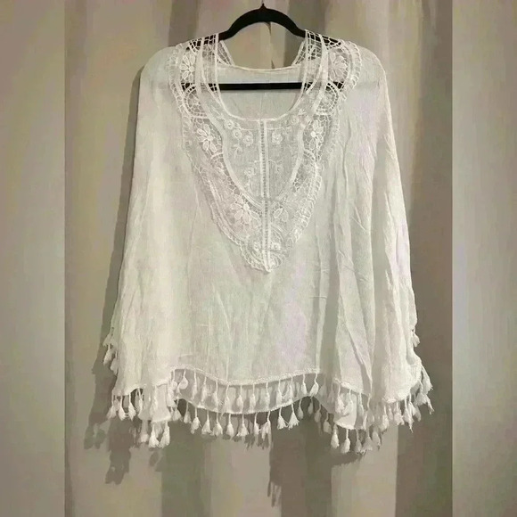 Women’s White Bathing Suit Cover Up - Picture 1 of 8